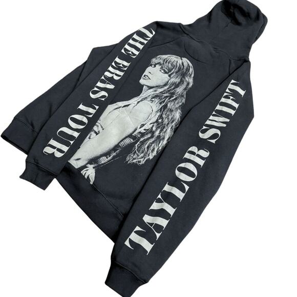 NEW Taylor Swift The Eras Tour Black Hoodie size Large 2023 Photo Long Sleeve - Picture 5 of 5